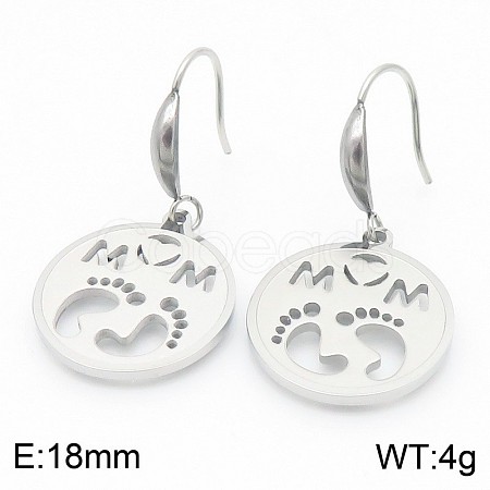 304 Stainless Steel Dangle Earrings WGD8F21-06-1