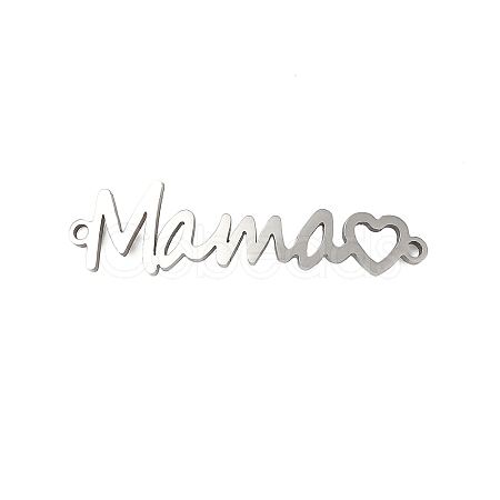Mother's Day 201 Stainless Steel Connector Charms STAS-F316-38P-1