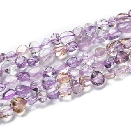 Natural Ametrine Beads Strands G-G018-30-1