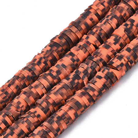 Handmade Polymer Clay Beads Strands CLAY-R089-6mm-160-1
