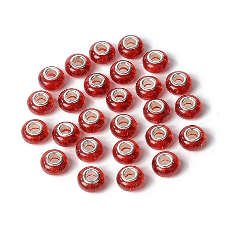 Rondelle Resin European Beads RPDL-A001-01-04-1