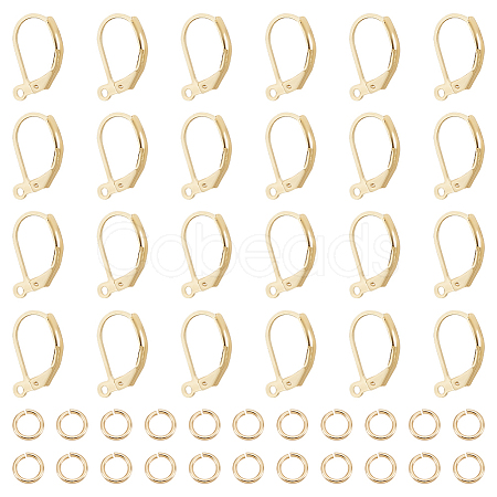 40Pcs Brass Leverback Earring Findings KK-BC0013-02G-1