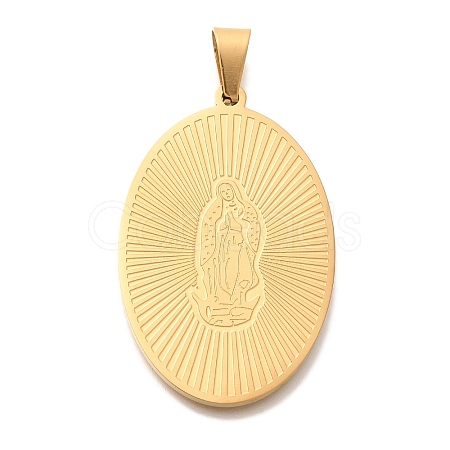 PVD Vacuum Plating 304 Stainless Steel Pendants STAS-U035-43G-01-1
