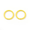 Iron Jump Rings, Open Jump Rings, Yellow, 18 Gauge, 10x1mm, Inner Diameter: 8mm