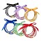 30Pcs 6 Colors PVC Plastic Buddhist Bangle Sets, Jelly Bangles, with Glitter Powder and Polyester Ribbon, Mixed Color, Inner Diameter: 2-1/2 inch(6.3cm), 5pcs/color