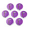 Halloween Printed Natural Wood Beads, Flat Round with Scythe Sickle Pattern, Dark Orchid, 19~20x5.9mm, Hole: 2~2.2mm