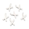 Non-Tarnish 201 Stainless Steel Charms, Alphabet, Letter.X, 12x8.5x0.6mm, Hole: 1.2mm