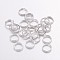 Silver Color Plated Iron Split Rings, Double Loops Jump Rings, Cadmium Free & Lead Free, 7mm in diameter, 1.4mm thick, about 6.3mm inner diameter, about 600pcs/50g