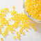 Bicone AB Color Plated Eco-Friendly Transparent Acrylic Beads, Gold, 4x4mm, Hole: 1mm, about 16600pcs/500g