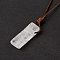 Natural Quartz Crystal Nugget Pendant Necklace with Waxed Cord for Women, 33.86~38.98 inch(86~99cm)