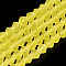 Imitate Austrian Crystal Frosted Glass Beads Strands, Grade AA, Faceted Bicone, Yellow, 2.9~3.3x2.5mm, Hole: 0.7mm, about 145~150pcs/strand, 41.5~42cm