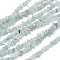 Chips Natural Aquamarine Beads Strands, 3~8x3~12x3~5mm, Hole: 1mm, about 32 inch