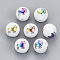 Electroplate Glass Beads, Round with Constellations Pattern, Multi-color Plated, Sagittarius, 10mm, Hole: 1.2mm