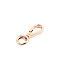 Zinc Alloy Swivel Clasps, Rose Gold, 52mm