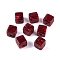 Acrylic Bead, Imitation Jade, Cube, Dark Red, 9x8x8mm, Hole: 2mm, 833pcs/500g