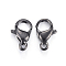 304 Stainless Steel Lobster Claw Clasps, Parrot Trigger Clasps, Electrophoresis Black, 15x9x4.5mm, Hole: 2mm