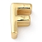 Rack Plating Brass Slide Charms, for Personalized Name Necklaces Making, Cadmium Free & Lead Free, Real 18K Gold Plated, Letter, Letter F, 7.5x5x3.5mm, Hole: 1.4mm.