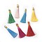 Polyester Tassel Pendants, Mixed Color, 80~83x7~8mm, Hole: 5~7mm