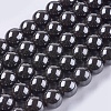 Magnetic Synthetic Hematite Beads Strands G-Q893-10mm-1