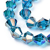 Electroplate Glass Beads Strands EGLA-Q118-8mm-B27-2