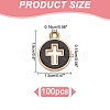 100Pcs Light Gold Plated Alloy Enamel Pendants ENAM-AR0001-75-2