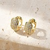 Brass Micro Pave Clear Cubic Zirconia Hoop Earrings EJEW-D311-103G-4