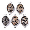 Natural Dalmatian Jasper Links/Connectors G-T131-102-16-1