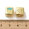 Rack Plating Brass Micro Pave Cubic Zirconia Beads KK-P268-01G-03-2