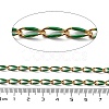 Ion Plating(IP) 304 Stainless Steel Enamel Twisted Oval Link Chains CHS-K019-02G-03-2