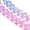 Transparent Painted Glass Beads Strands DGLA-A034-T8mm-A08-4