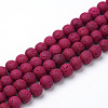 Synthetic Lava Rock Beads Strands G-S247-6mm-M-1-2
