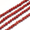 Natural Red Jasper Beads Strands X-G-J002-22-1