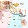Natural Freshwater Pearl & 304 Stainless Steel Bead Finger Rings RJEW-FS00001-03-2