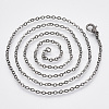 Brass Cable Chains Necklace Making MAK-N029-01B-2