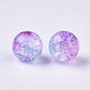Transparent Crackle Acrylic Beads X-CACR-N002-10-2