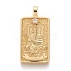 Brass Micro Pave Clear Cubic Zirconia Pendants ZIRC-Z004-01U-1