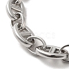 Non-Tarnish 304 Stainless Steel Oval Link Chain Bracelets BJEW-D030-11B-P-2