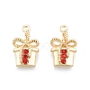 Alloy Rhinestone Pendants FIND-A017-48LG-2