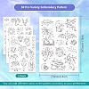 4 Sheets 11.6x8.2 Inch Stick and Stitch Embroidery Patterns DIY-WH0455-131-2