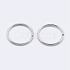 Anti-Tarnish Rhodium Plated 925 Sterling Silver Open Jump Rings STER-F036-02P-0.3x4mm-2