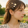 6Pcs 6 Styles Alloy Hair Bobbin Pins PHAR-HY0001-11-5