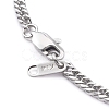 Non-Tarnish 304 Stainless Steel Diamond Cut Cuban Link Chain Necklaces NJEW-JN03368-02-3