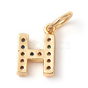 Brass Micro Pave Colorful Cubic Zirconia Charms ZIRC-F092-01-H-2