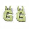 Spray Painted Alloy  2-Loop Link Pendants LS-X-PALLOY-T075-48G-RS-2