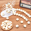Wood European Beads WOOD-GF0002-24B-4