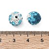 Handmade Polymer Clay Rhinestone Beads RB-CBAFAF8-01E-3
