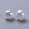 White Chunky Imitation Loose Acrylic Round Spacer Pearl Beads for Kids Jewelry X-PACR-5D-1-3