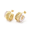 Brass Thick Arch Stud Earring EJEW-C056-03G-1