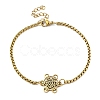 201 Stainless Steel Popcorn Chain Bangles for Women BJEW-M044-02G-1