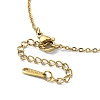 Golden Brass with Cubic Zirconia Heart Pendant Necklace NJEW-JN04592-4